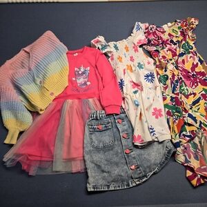 5 Piece Little Girls Clothing Bundle Size 6Y